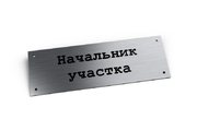 Табличка на кабинет с названием должности